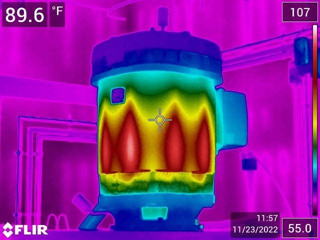 thermal pic of motor in operation